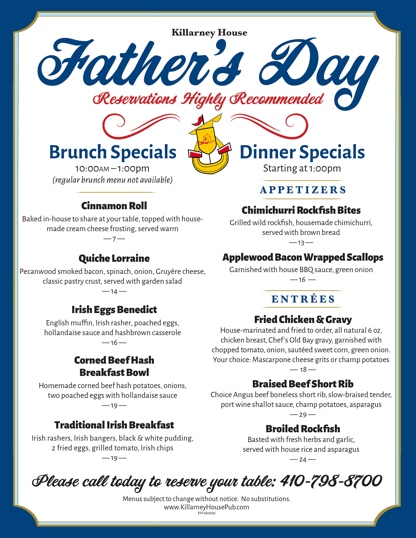 COMBO brunch dinner specials KH FathersDay WEB